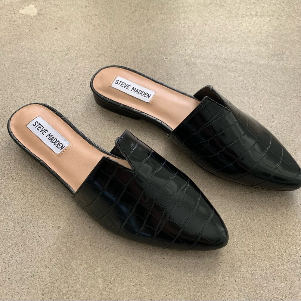 Steve Madden Ally Mules Flats croc